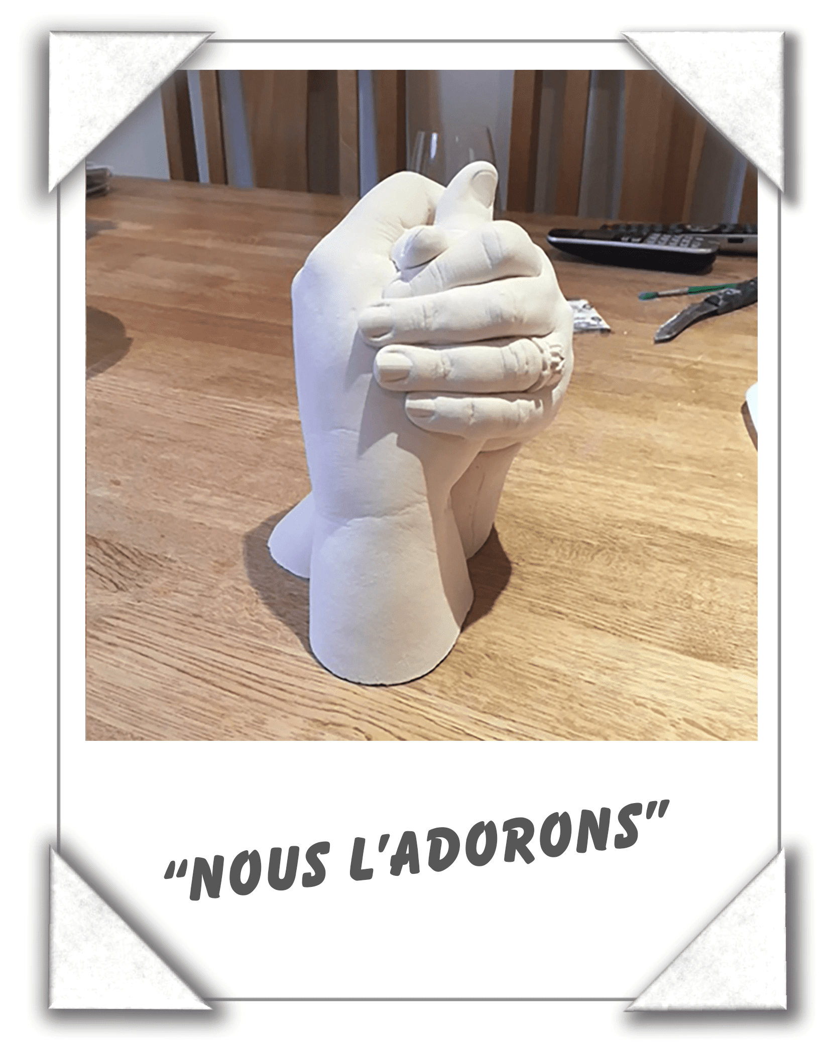 Pack de 2 Kit de moulage d'empreinte 3D pour 2 mains adultes entrelacées,  offre spéciale pour la Saint Valentin – Spécialiste du moulage en 3D  ArtPlaster France